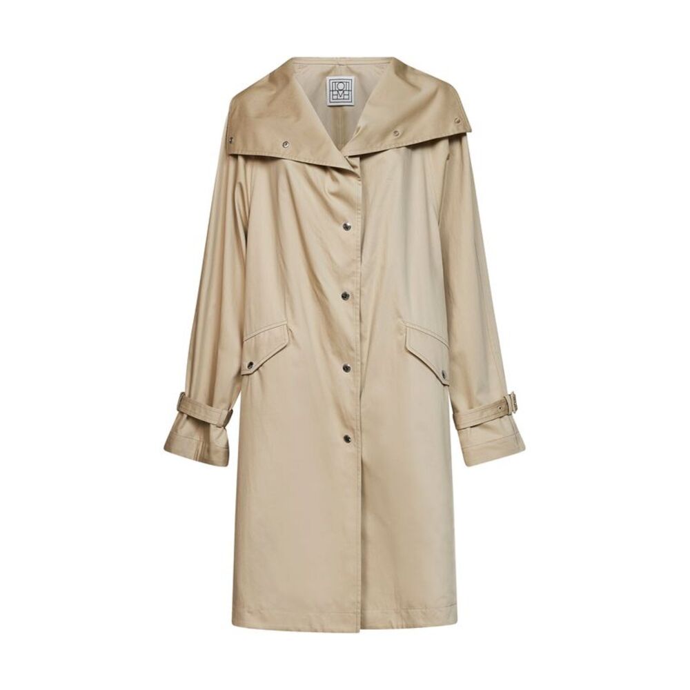 Toteme Women Beige Cotton Oversized Trench Coat
